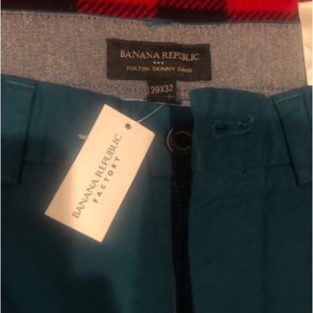 Banana Republic Green Skinny Fit Pants - 29x32